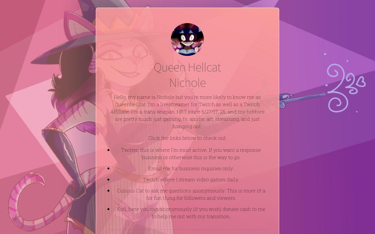 Carrd profile picture for @hellcat